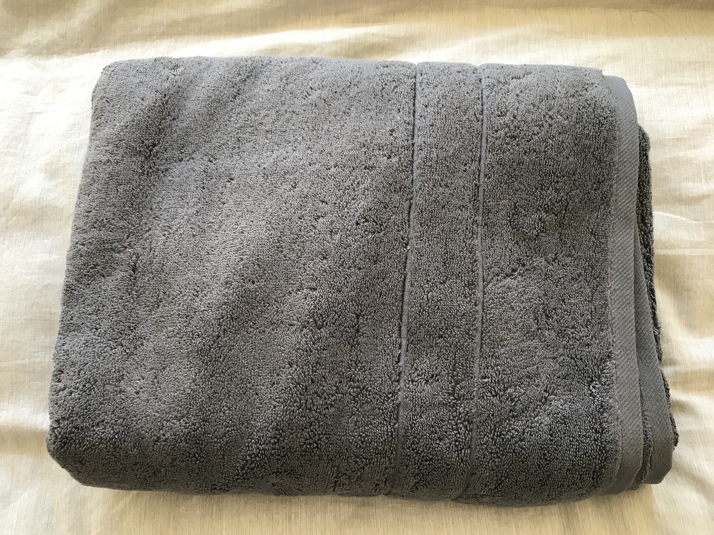 Towel on bed