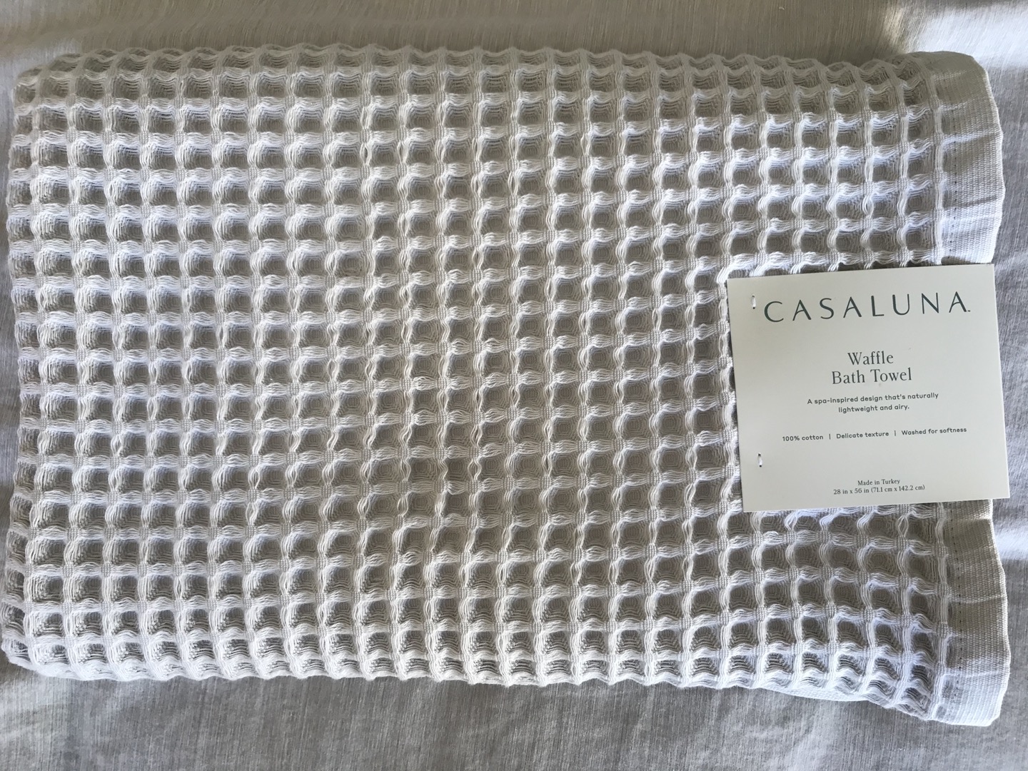 Waffle Hand Towel White - Casaluna